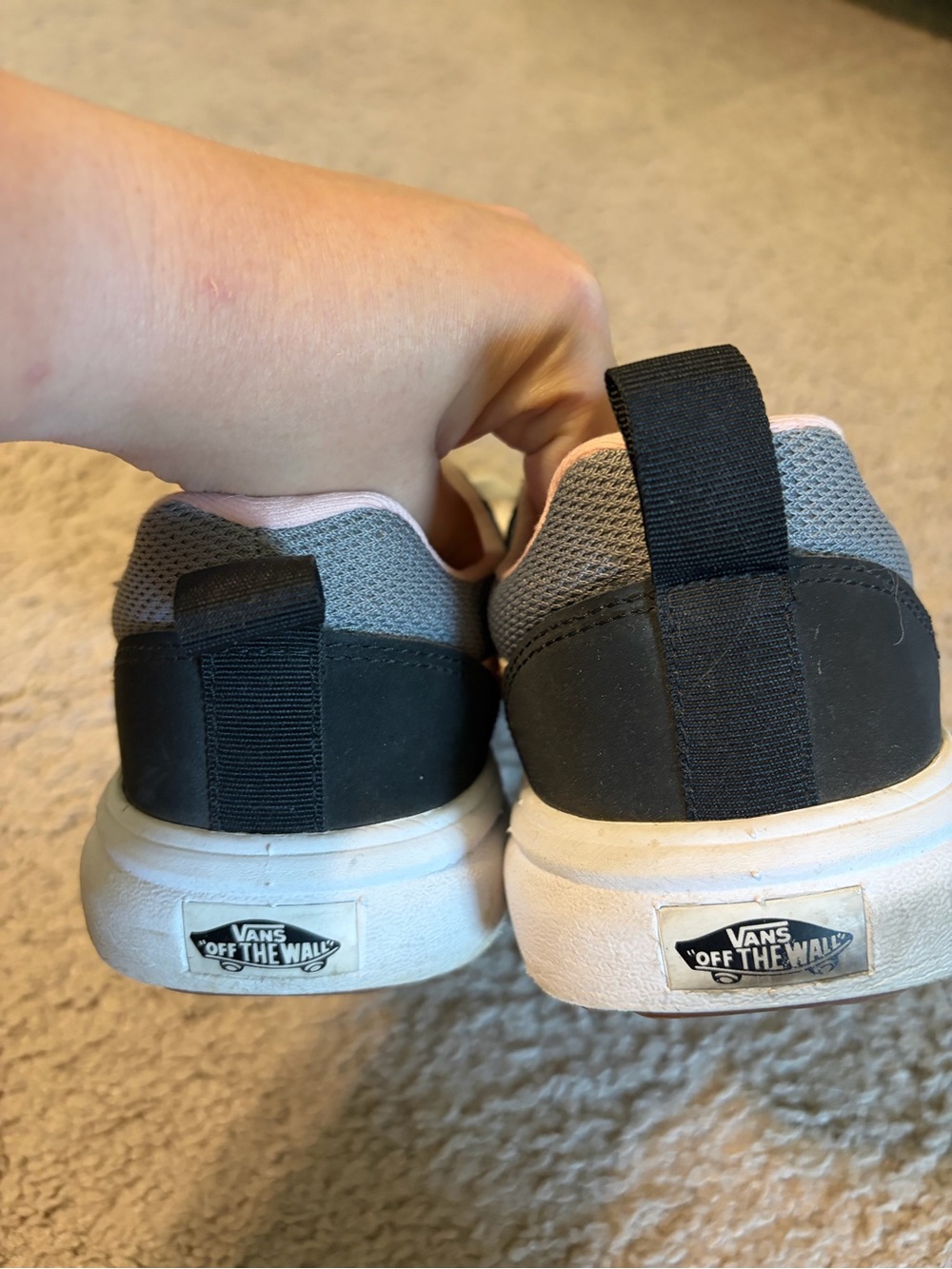 Vans Women's Low-Top Sneakers in Pink, Gray and Black - Picture 6 of 10